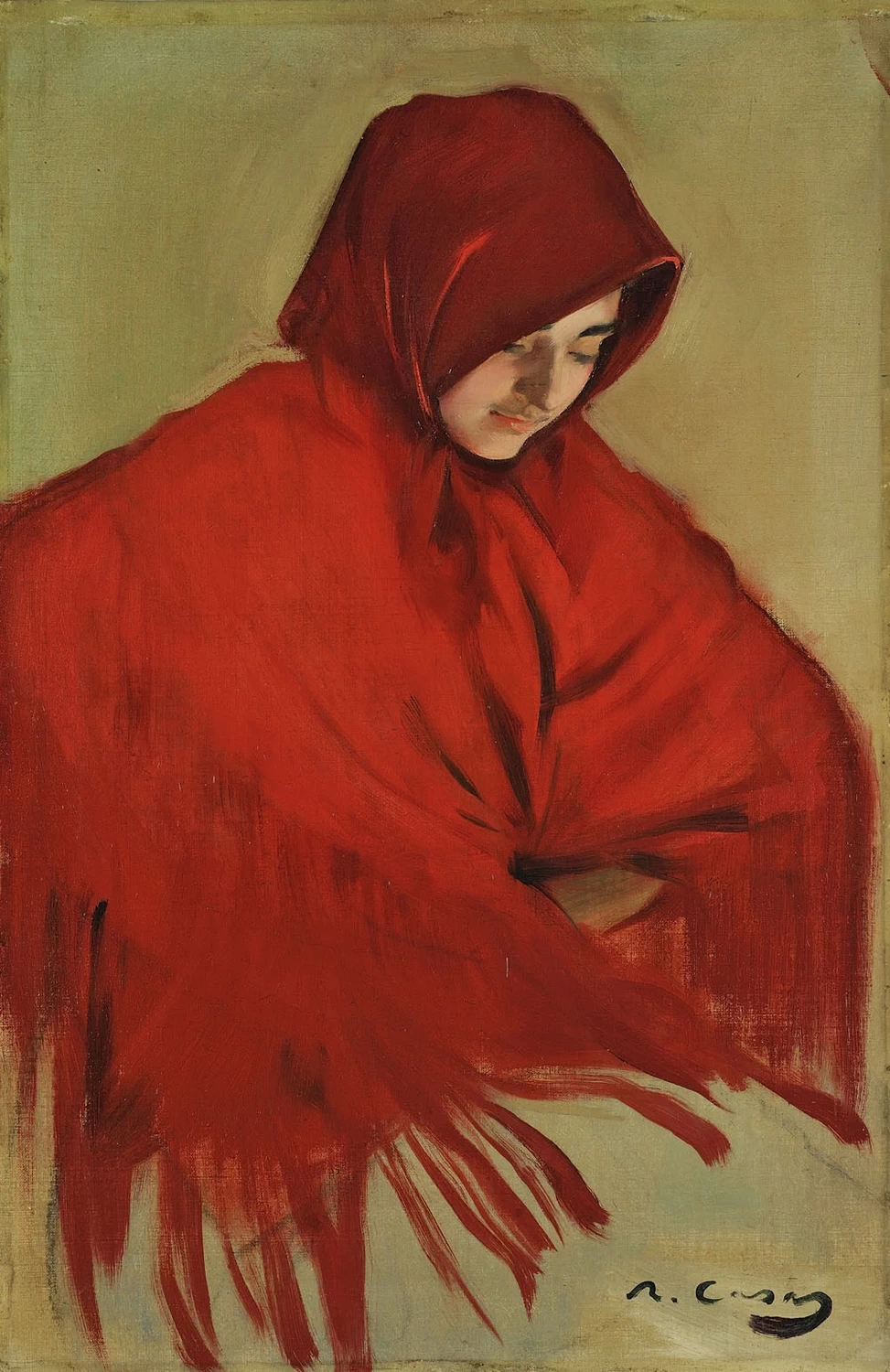 Ramon Casas - 120, Zingara con scialle rosso, Museo di Montserrat